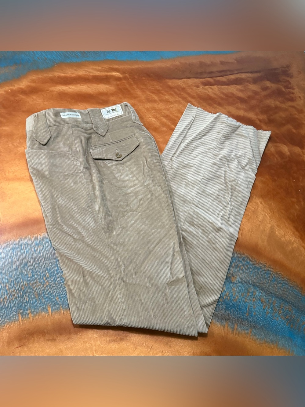 Vintage New Pendleton Pen West Corduroy Pants Light Tan USA deadstock western